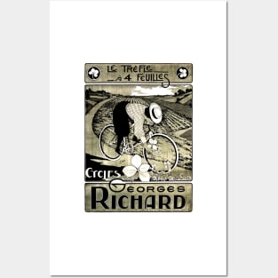 Georges Richard Cycles Art Nouveau Vintage French Bicycle Advertisement Posters and Art